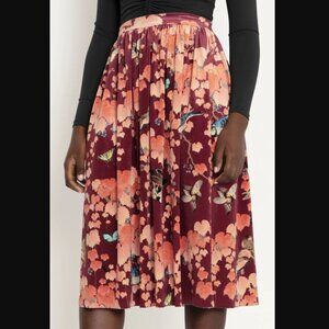 Blackmilk Autumn In Japan Velvet Pocket Midi Skirt 2.0